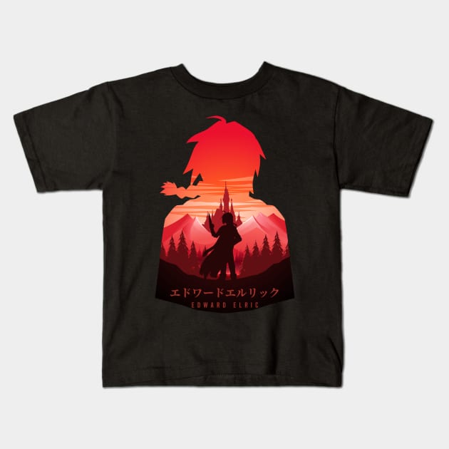 Edward Elric Kids T-Shirt by The Artz